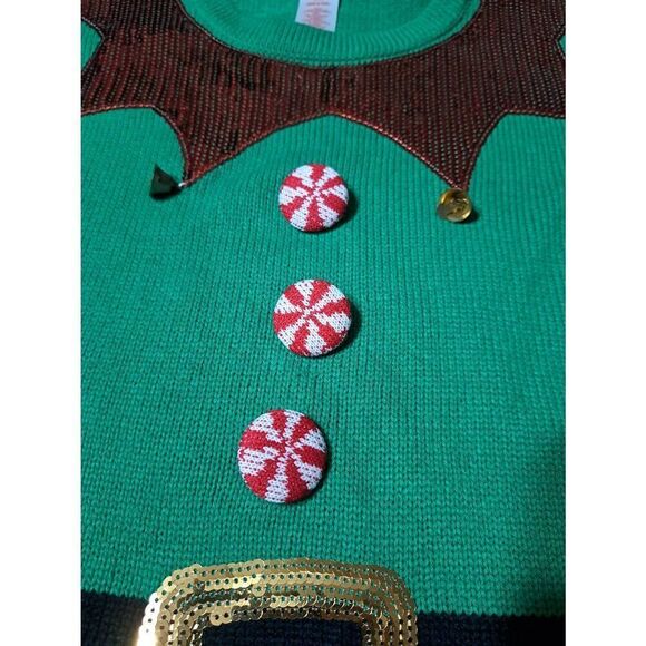 XXL Size 20 Holiday Time Christmas Holiday Dress Knit Sweater Dress Short Sleeve - Picture 4 of 10